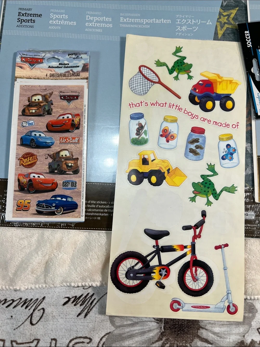 Creative Memories Sticker & Paper Assortment- Sports and Boys